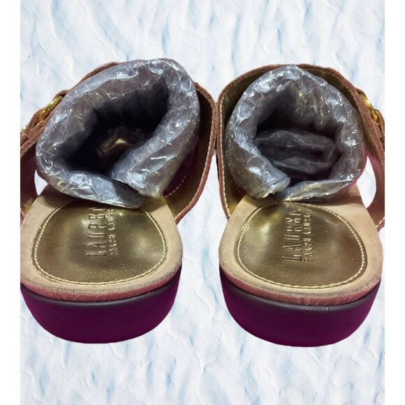 SOLD! Ralph Lauren Kendra Genuine Pebble Leather (11878  A/15) Thong Sandal 9.5B - Picture 13 of 14